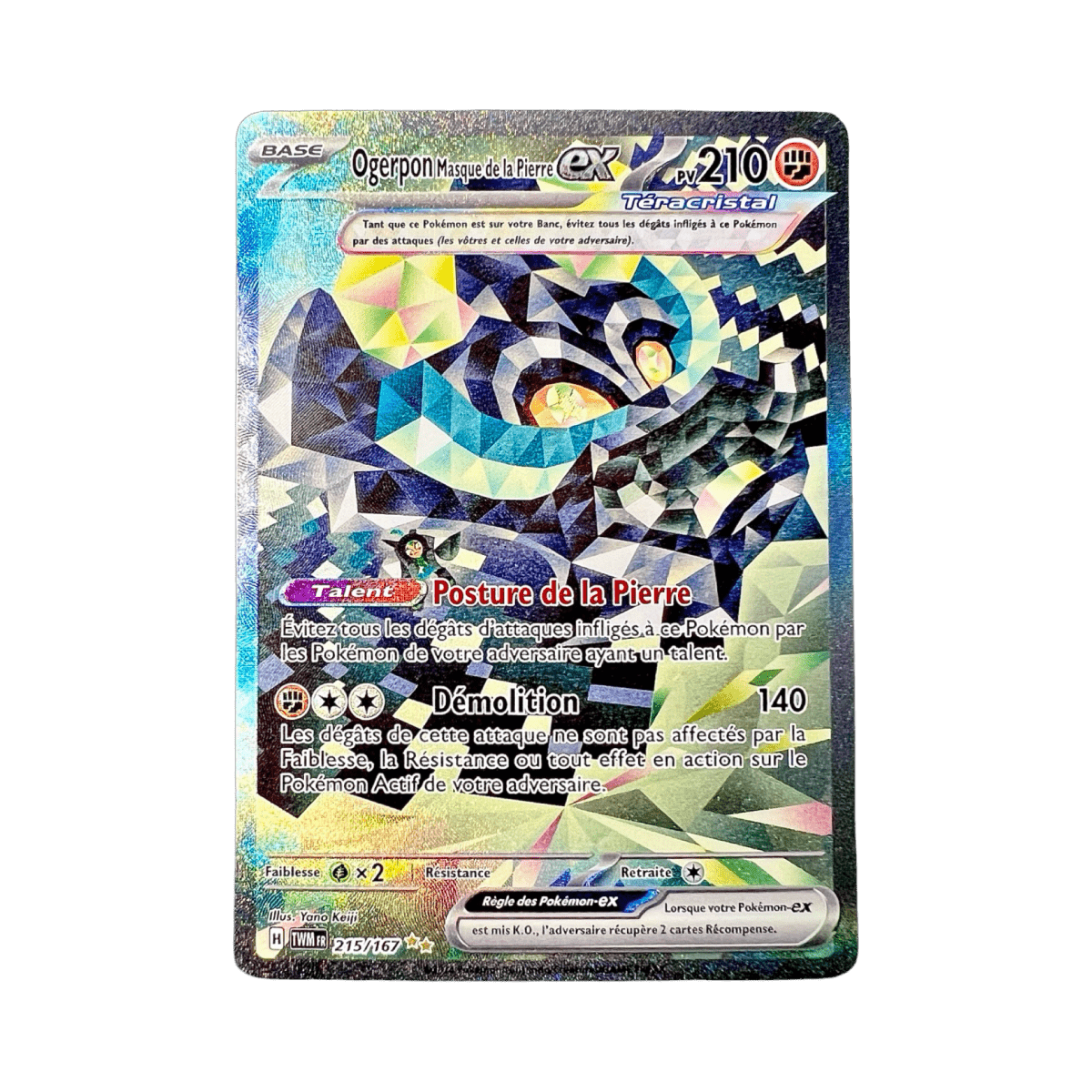pokémon - OGERPON MASQUE DE LA PIERRE EX 215/167 EV6 - acheter des produits pokémon chez le repaire du collectionneur
