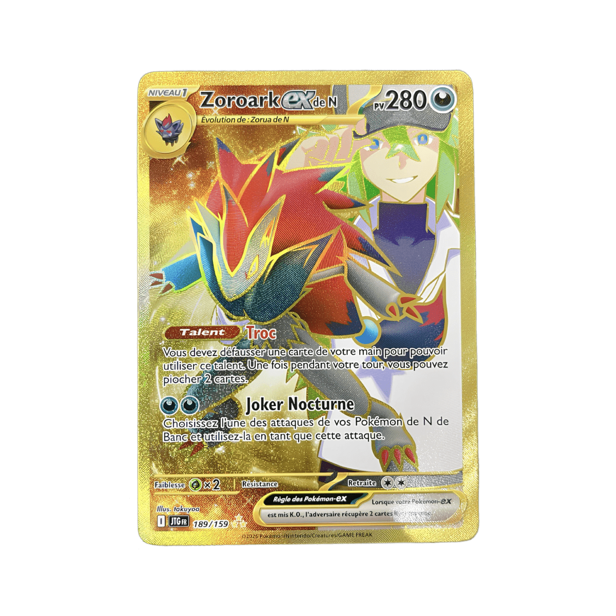 ZOROARK EX DE N GOLD 189/159 EV9 - CARTES EV9