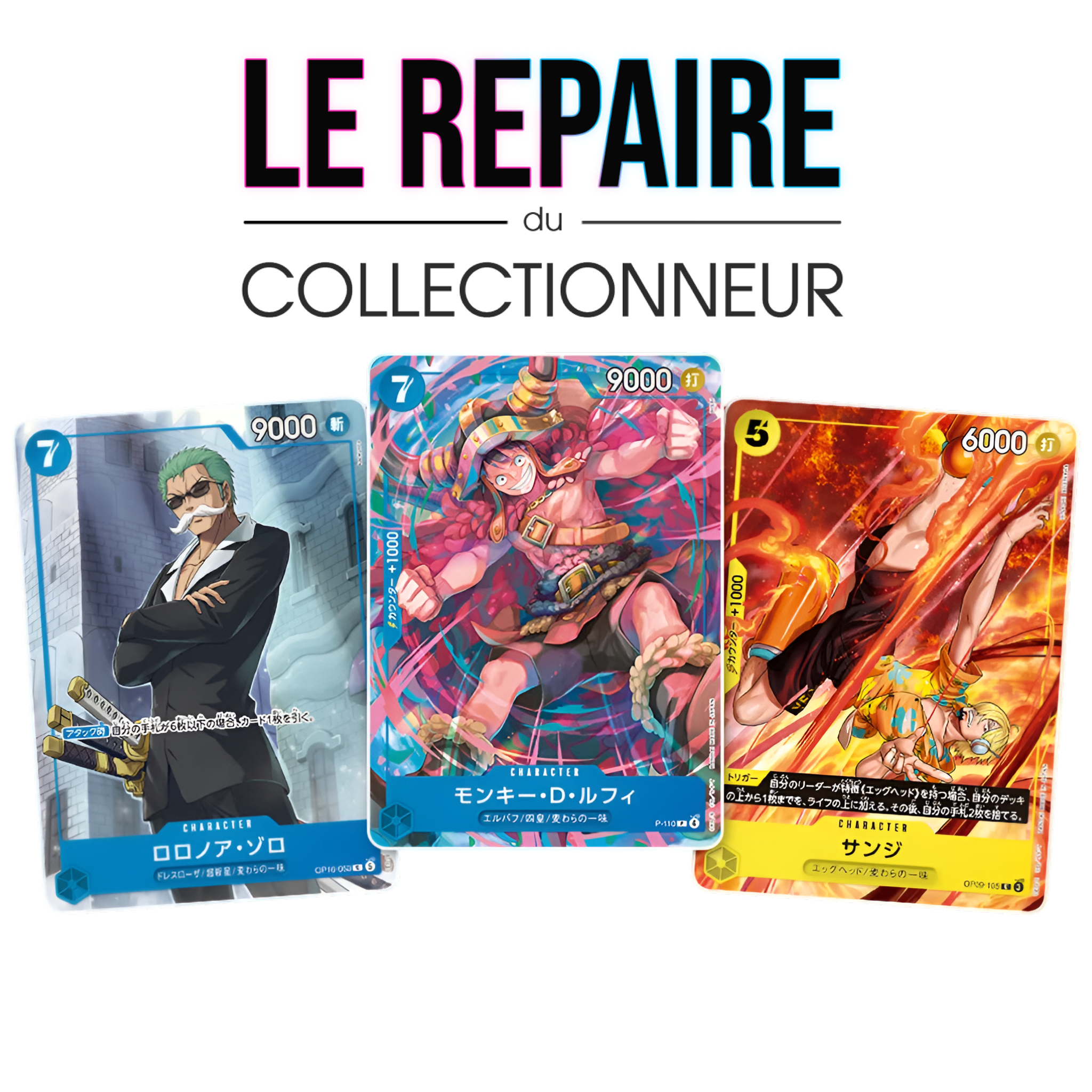Set Cartes One Piece Card Game — Exclusivité V Jump (Luffy, Zoro, Sanji)