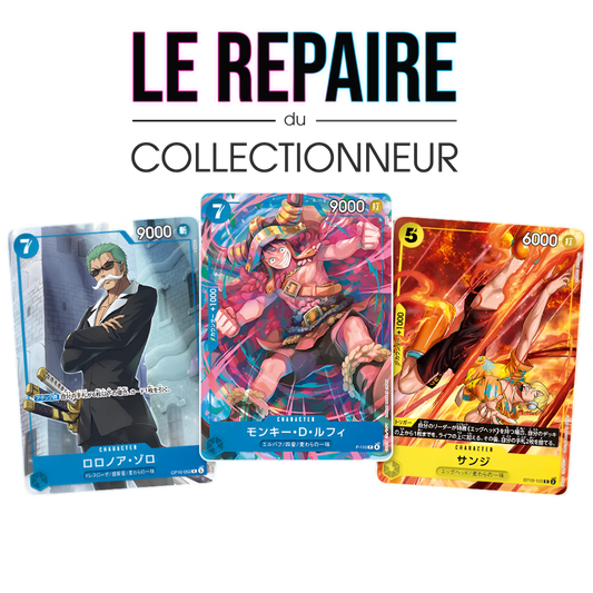 Set Cartes One Piece Card Game — Exclusivité V Jump (Luffy, Zoro, Sanji)
