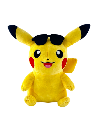 PELUCHE POKÉMON PIKACHU LUNETTE - Lerepaireducollectionneur - Peluche