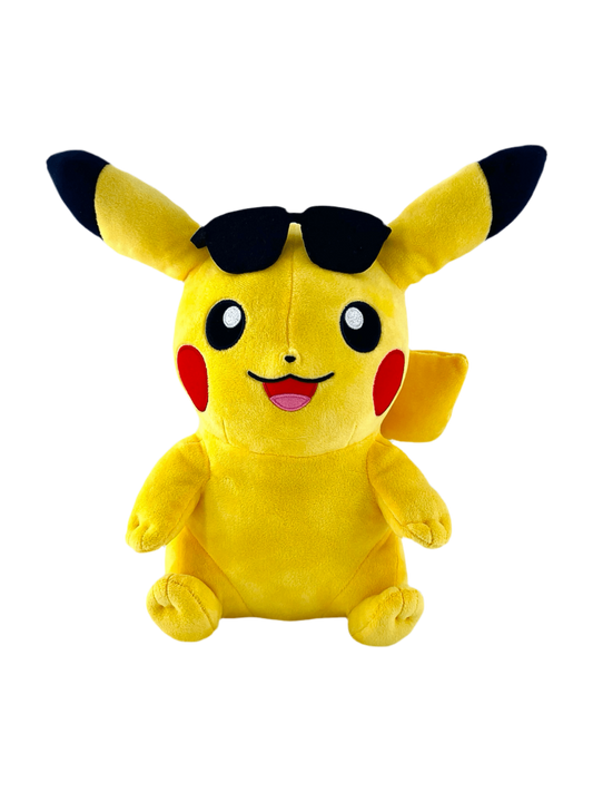 PELUCHE POKÉMON PIKACHU LUNETTE - Lerepaireducollectionneur - Peluche