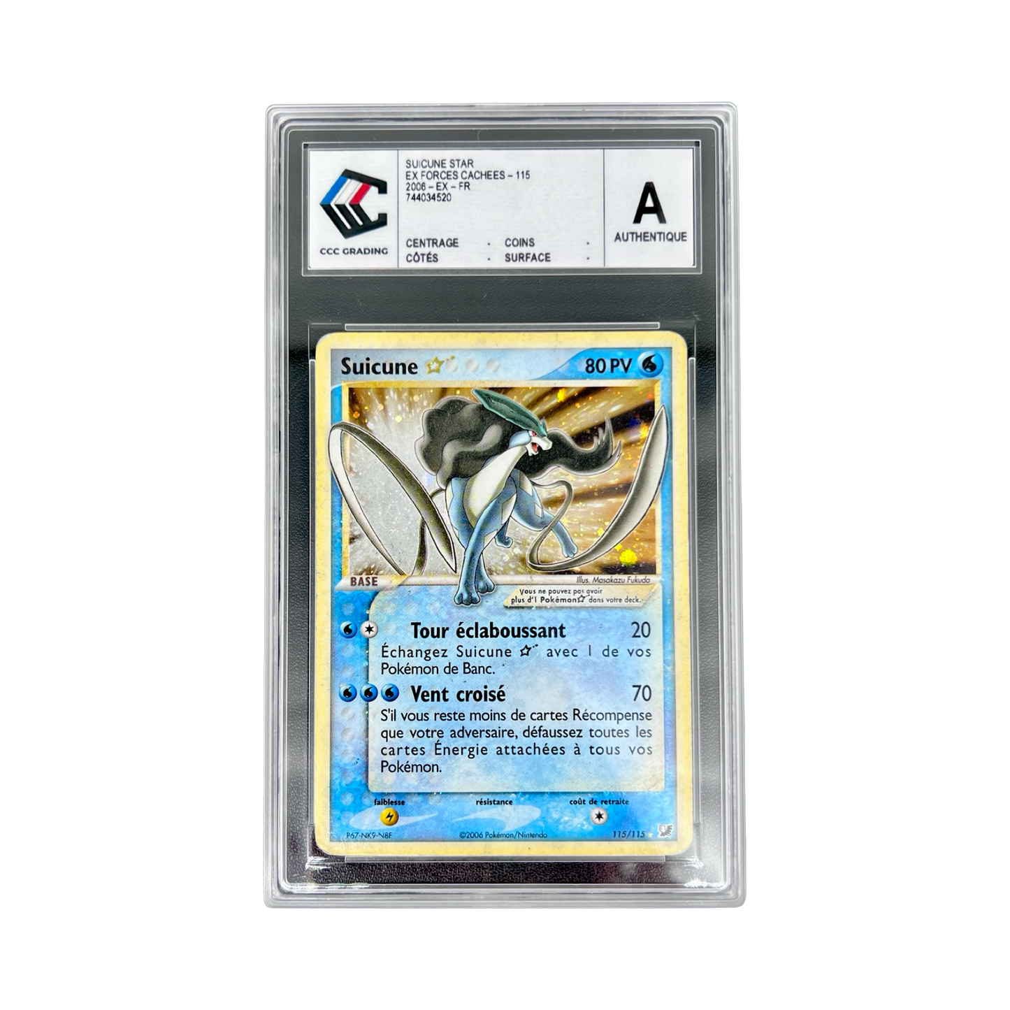 SUICUNE GOLD STAR EX FORCES CACHÉES 115/15 FR