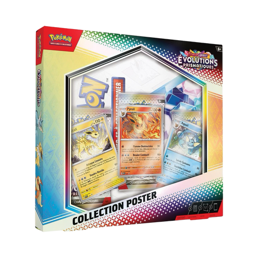 COFFRET POSTER POKÉMON ÉVOLUTIONS PRISMATIQUES EV 8.5
