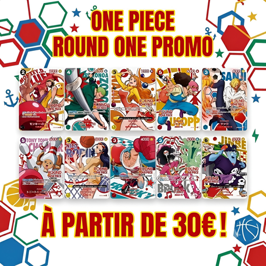 Booster promo scellé One Piece Card Game Round 1 collaboration japonaise Bandai - Le Repaire du Collectionneur