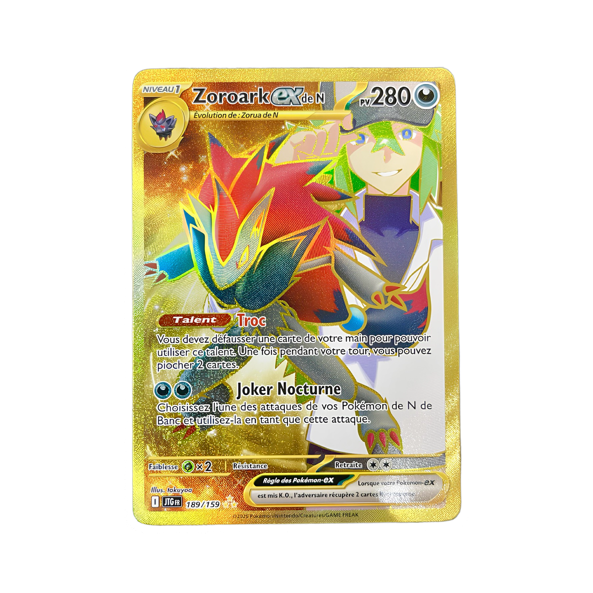 ZOROARK EX DE N GOLD 189/159 EV9 - Lerepaireducollectionneur - CARTES EV9