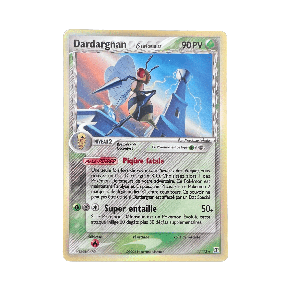 pokémon - Dardargnan reverse 1/113 ex Espèces Delta - acheter des produits pokémon chez le repaire du collectionneur