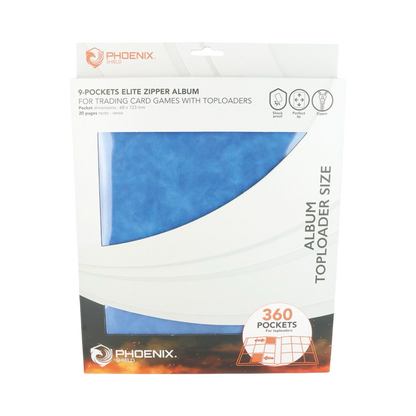 Classeur Zip 360 Toploader 9 Pochettes Phœnix Shield Bleu