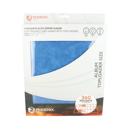 Classeur Zip 360 Toploader 9 Pochettes Phœnix Shield Bleu