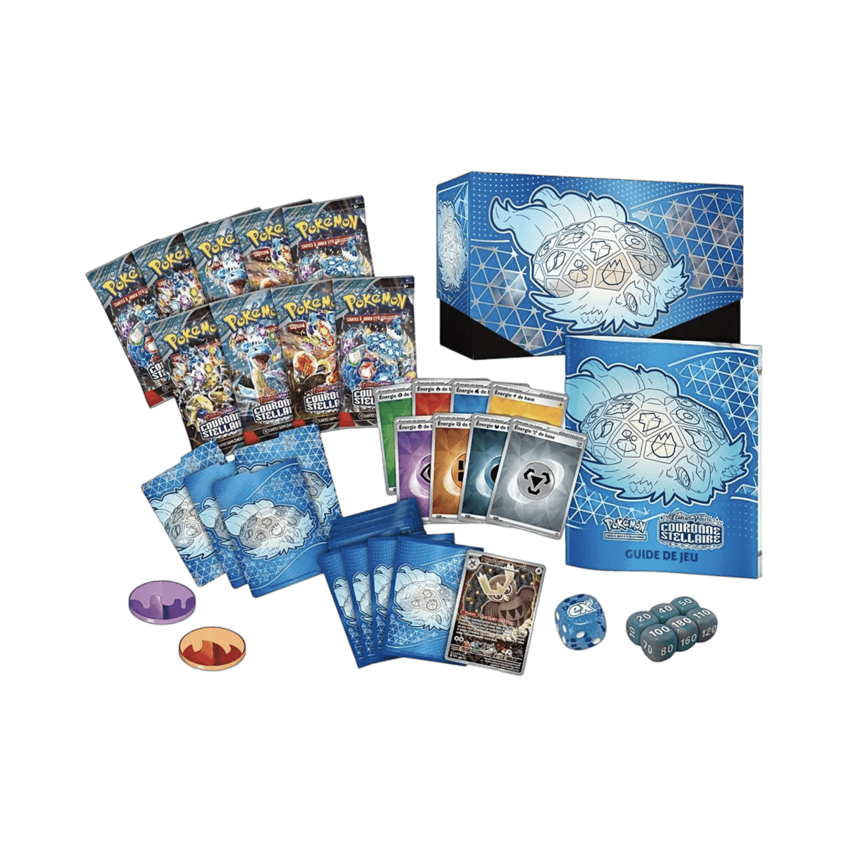 pokémon - ETB POKÉMON COURONNE STELLAIRE EV7 - item FR acheter des produits pokémon chez le repaire du collectionneur