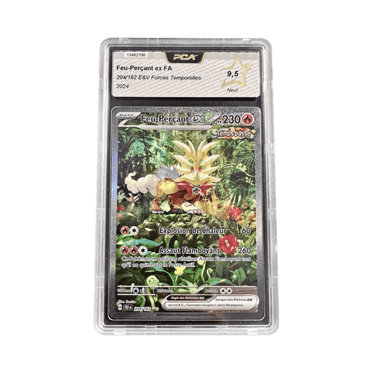 pokémon - FEU PERÇANT EX ALT 204/162 EV5 PCA 9,5 - Cartes gradées acheter des produits pokémon chez le repaire du collectionneur