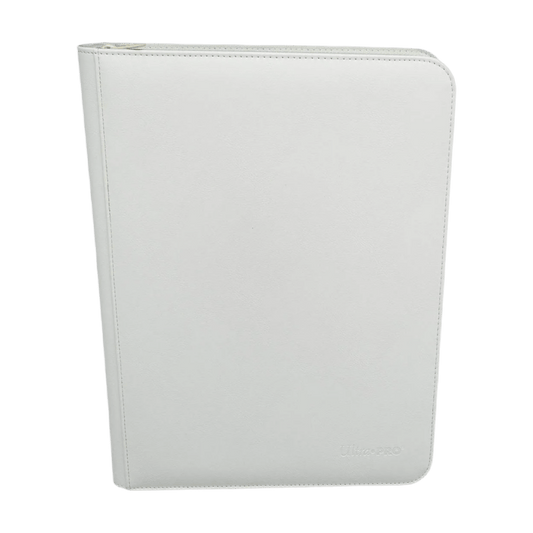 CLASSEUR ULTRA PRO 9 POCHES À FERMETURE ÉCLAIR VIVID WHITE - Lerepaireducollectionneur - 