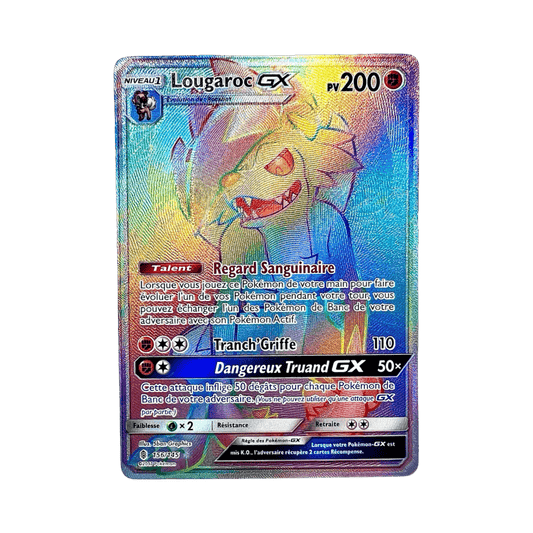 pokémon - LOUGAROC GX RAINBOW 156/145 SL2 - acheter des produits pokémon chez le repaire du collectionneur