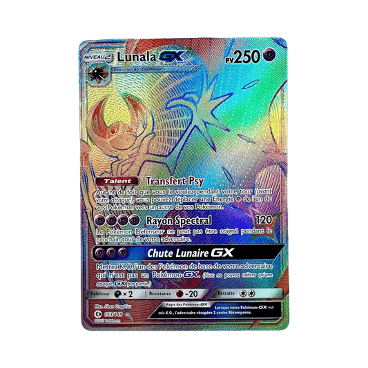 pokémon - LUNALA GX RAINBOW 153/149 SL1 - acheter des produits pokémon chez le repaire du collectionneur