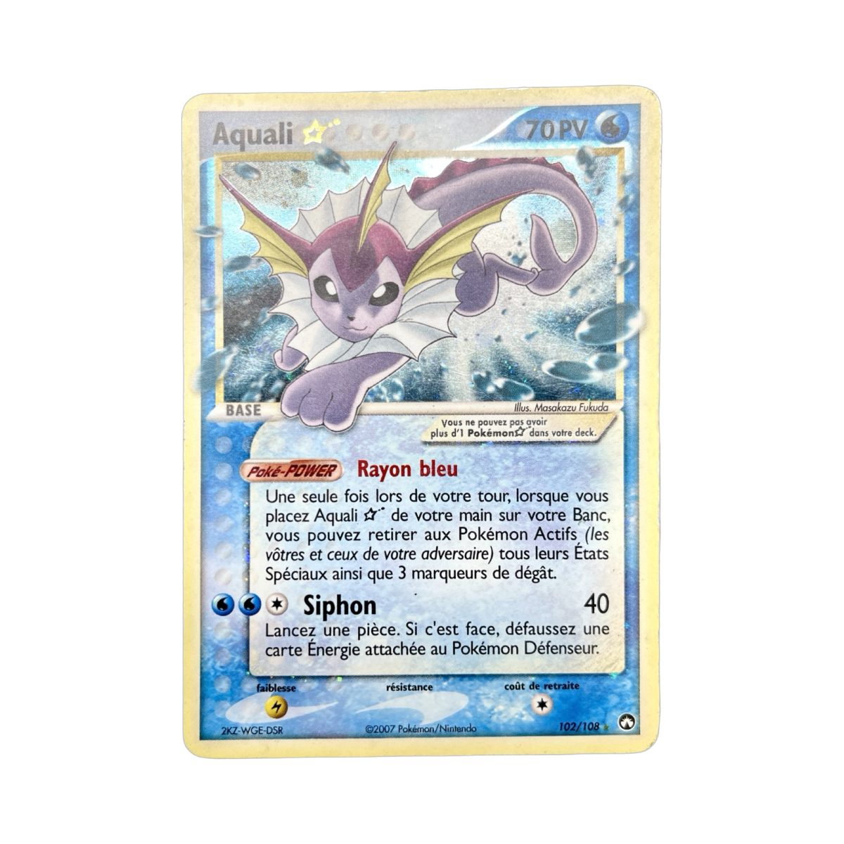 pokémon - Aquali Gold Star FR Ex Gardiens Du Pouvoir 102/108 - Drop 14/09 acheter des produits pokémon chez le repaire du collectionneur