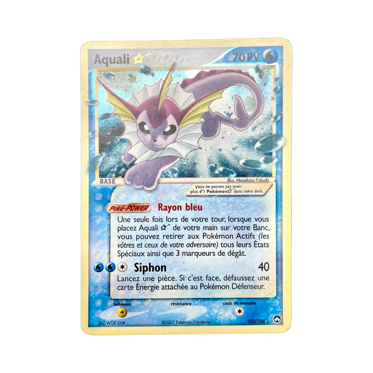 pokémon - Aquali Gold Star FR Ex Gardiens Du Pouvoir 102/108 - Drop 14/09 acheter des produits pokémon chez le repaire du collectionneur