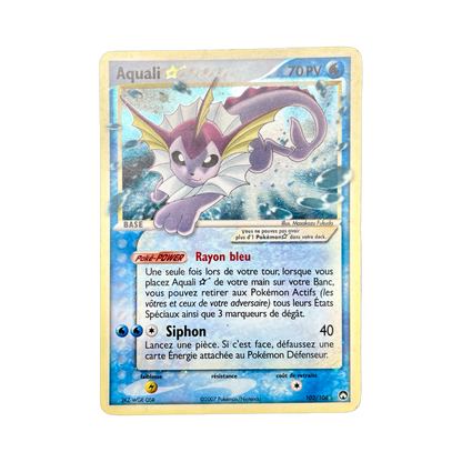 pokémon - Aquali Gold Star FR Ex Gardiens Du Pouvoir 102/108 - Drop 14/09 acheter des produits pokémon chez le repaire du collectionneur
