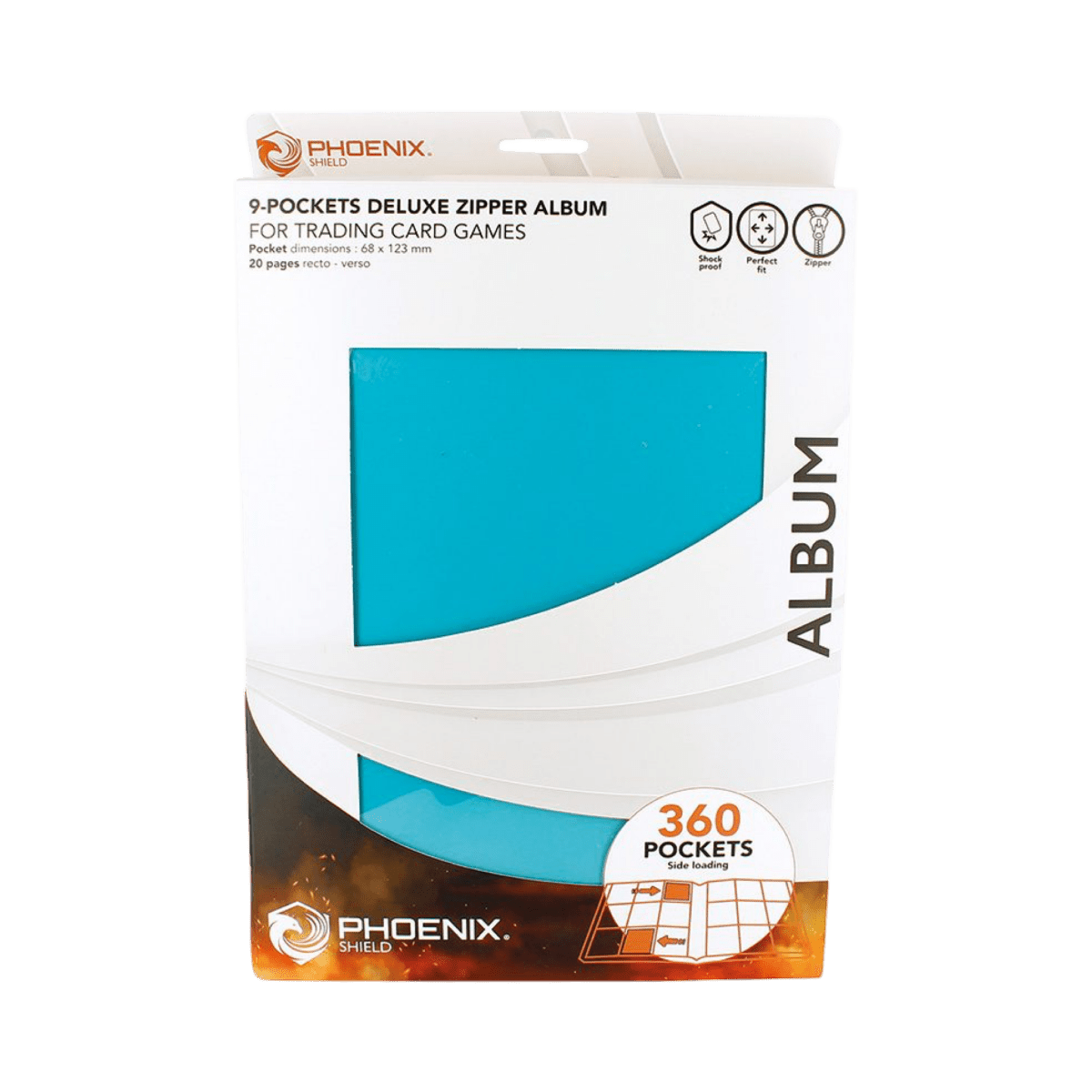 pokémon - Classeur Zip 360 Cartes 9 Pochettes Phœnix Shield Bleu Ciel - acheter des produits pokémon chez le repaire du collectionneur