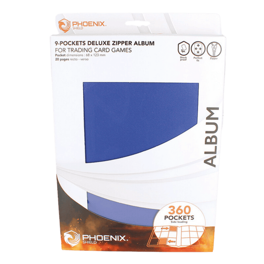 pokémon - CLASSEUR ZIP 360 CARTES 9 POCHETTES PHŒNIX SHIELD BLEU - acheter des produits pokémon chez le repaire du collectionneur