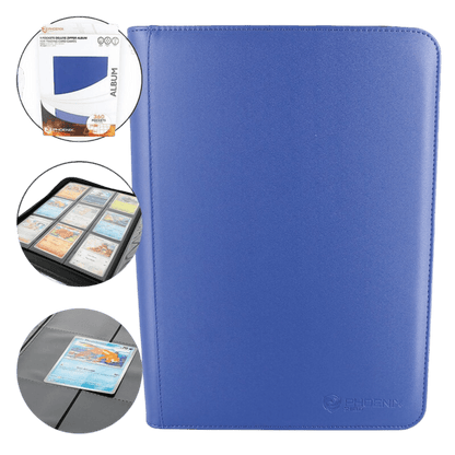 pokémon - CLASSEUR ZIP 360 CARTES 9 POCHETTES PHŒNIX SHIELD BLEU - acheter des produits pokémon chez le repaire du collectionneur