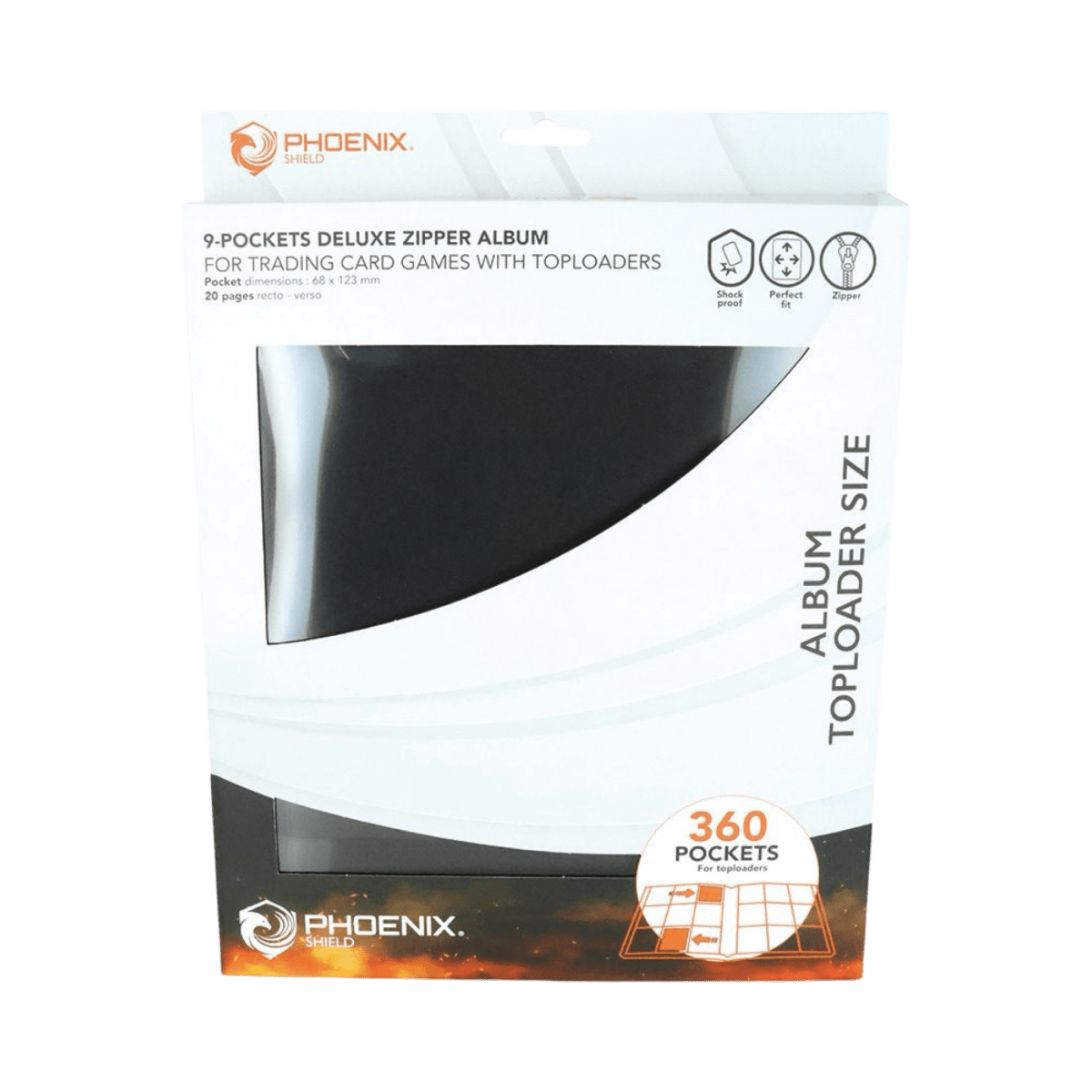 pokémon - CLASSEUR ZIP 360 TOPLOADER 9 POCHETTES PHŒNIX SHIELD - acheter des produits pokémon chez le repaire du collectionneur