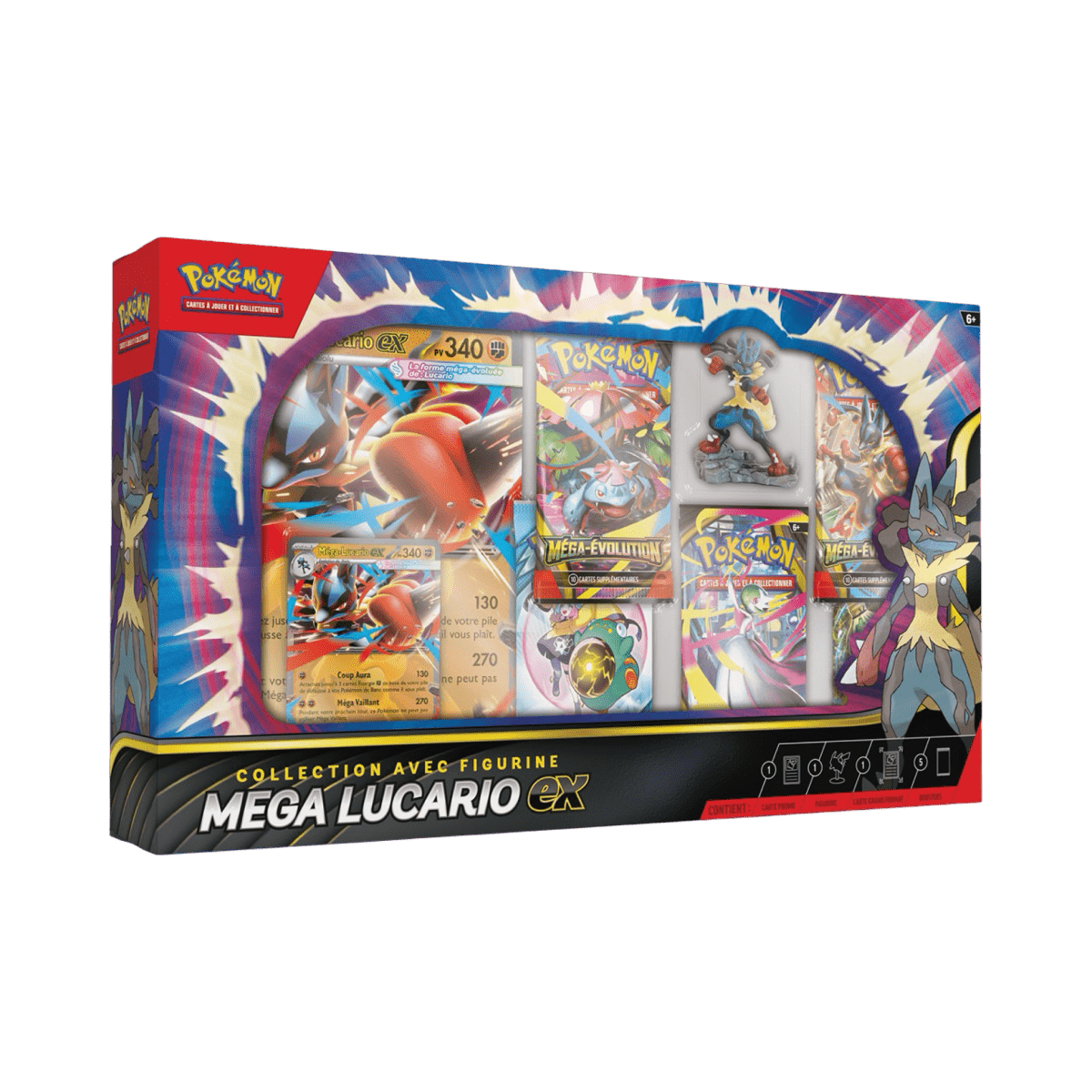 pokémon - COFFRET POKÉMON FIGURINE MÉGA LUCARIO EX - acheter des produits pokémon chez le repaire du collectionneur