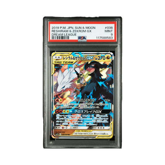 pokémon - Reshiram et zekrom 036/049 PSA 9 - Cartes gradées acheter des produits pokémon chez le repaire du collectionneur