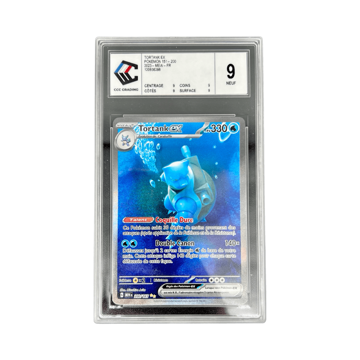 pokémon - TORTANK ALT 151 FR CCC 9 - Cartes gradées acheter des produits pokémon chez le repaire du collectionneur