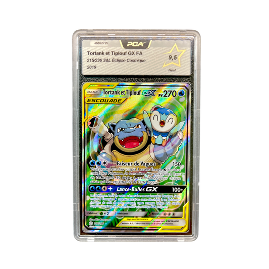 pokémon - Tortank et tiplouf GX 215/236 eclipse cosmique PCA 9.5 - Cartes gradées acheter des produits pokémon chez le repaire du collectionneur