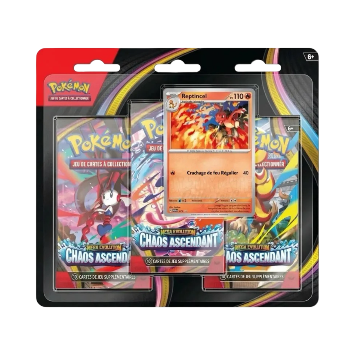 pokémon - Tripack Pokémon Chaos Ascendant (ME04) - acheter des produits pokémon chez le repaire du collectionneur