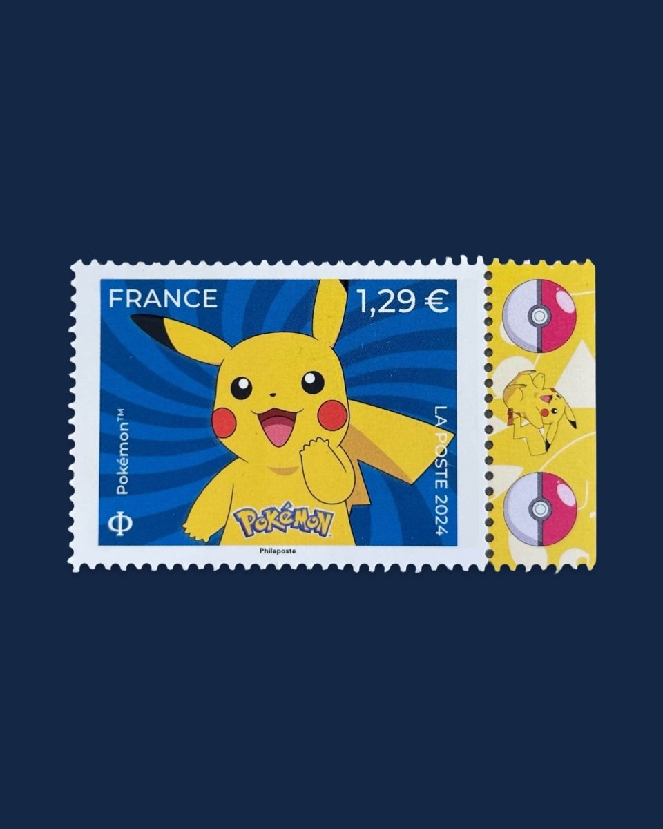 pokémon - Timbre pikachu à l'unité - Timbre acheter des produits pokémon chez le repaire du collectionneur